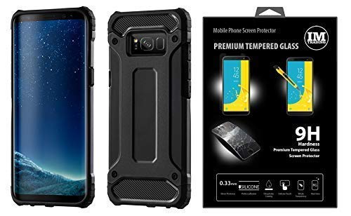 cofi1453 Schutzhülle HYBRID + 9H Schutzfolie kompatibel mit Modelle Case Outdoor Hülle Schutzglas Echt Glas kompatibel mit Motorola Moto G6 Plus von COFI 1453