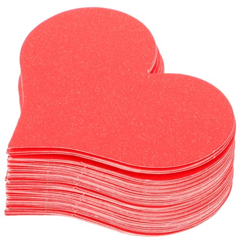 COHEALI 100St Liebeskarte Ausschnitte zum Valentinstag bunte Papierausschnitte Herzformen aus Papier Herz Papier hochzeitskarte wedding card Papierkarte in Herzform Valentinskarten-Kit rot von COHEALI