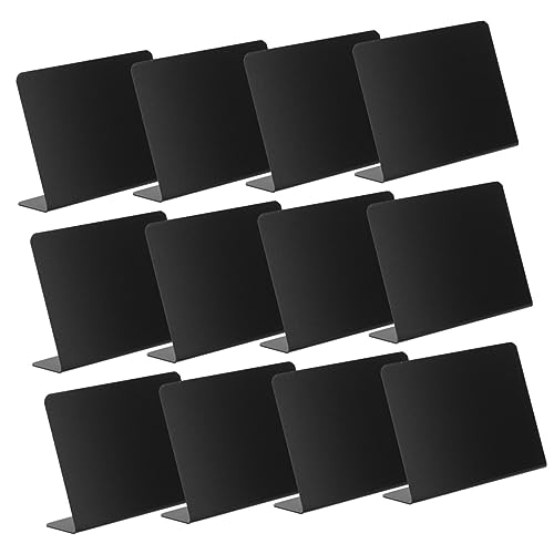 COHEALI 12st Mini-tafel Preistafeln Für Menü Nachrichtenzeichen Tafeln Schreiben Dekorative Preistafeln Mini-preistafeln Nachricht Preistafeln Nachrichtentafeln Tafeln Anzeigen Pvc Black von COHEALI