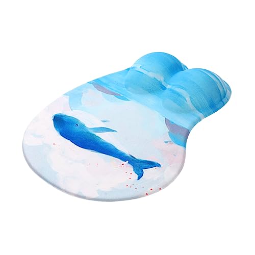 COHEALI 1Stk Handgelenk Mauspad tragbare 3D- Handgelenk Matte tragbares Mauspad Mausbasis Gaming Mouse pad mouspadsgaming Mauspad mit Handballenauflage Cartoon-Mauspad Stoff Blue von COHEALI