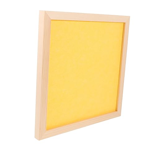 COHEALI 1stk Anschlagtafel Aus Holzrahmen Handgefertigte Fotografien Quadratische Filzplatte Filz Pinnwand Menütafel Aus Filz Memoboard Aus Filz Malunterlage Für Kinder Filzstoff Yellow von COHEALI