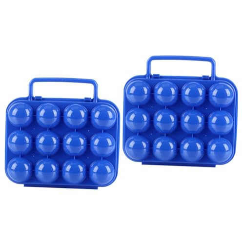 COLLBATH 2St Eierbehälter für 6 Eier wiederverwendbar tragbares Ei Träger Mini-Milchkanne Kühlschrankbehälter Netz egg tray eier aufbewahrung Eierbox für Picknick Eierhalter eierboxen Blue von COLLBATH