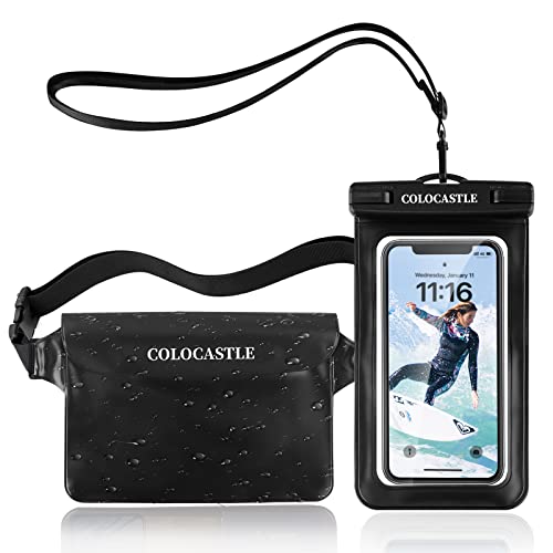 COLOCASTLE wasserdichte Tasche, wasserdichte Handyhülle Unterwasser, wasserdichter Beutel Bauchtasche Schutzhülle mit IPX8 wasserfeste Handytasche für Wassersport, Strand, Schwimmen, Bootfahren von COLOCASTLE