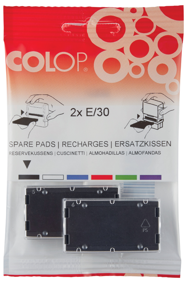 COLOP Ersatzstempelkissen E/R30, blau, Doppelpack von COLOP