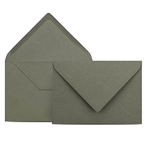 75 Briefumschläge DIN C6 Anthrazit - 11,4 x 16,2 cm - Kuverts mit 120 g/m² Nassklebung spitze Klappe - Umschläge ohne Fenster - Colours-4-you von COLOURS 4-YOU by Glüxx-Agent