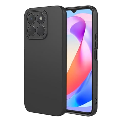 COMAKU Liquid Silicone Case für Honor 200 Smart Hülle, Premium Silikon stoßfeste Handyhülle mit [Weichem, Kratzfestem Mikrofaserfutter] für Honor 200 Smart - Schwarz von COMAKU