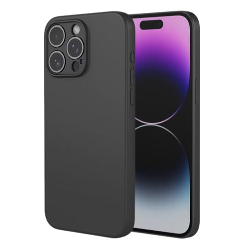 COMAKU Liquid Silicone Case für Xiaomi 15 Pro Hülle, Premium Silikon stoßfeste Handyhülle mit [Weichem, Kratzfestem Mikrofaserfutter] für Xiaomi 15 Pro - Schwarz von COMAKU