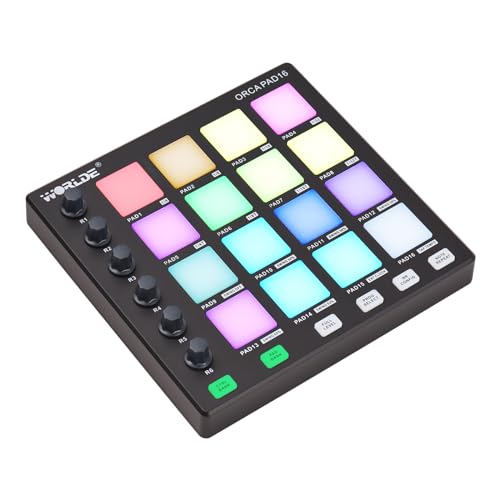 COMETX beat maker MIDI Controller Beat Maker Machine 6 Assignable Knobs Note Repeat Full Level Buttons and Production Software Portable Mini MIDI Controller Pad USB for Beginner Music Production von COMETX