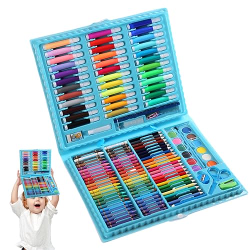 COMFOLIVING Kunsthandwerk-Zeichensets, Malstifte-Marker-Set für Kinder, 150X professionelles Zeichenzubehör | Art Kit Zeichenzubehör, Kinder-Malstifte, Marker-Set, Skizzierstifte, Malset zum Zeichnen von COMFOLIVING