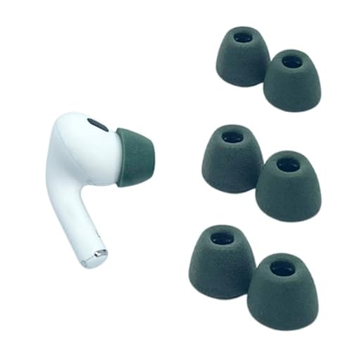 Comply Schaumstoff-Ohrstöpsel für Apple AirPods Pro Generation 1 & 2, Verschiedene S, M und L, Kieferngrün, 3 Paar – ultimativer Komfort, unerschütterliche Passform, Memory-Schaum-Ersatzspitzen, von COMPLY