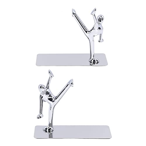 2 Stück Einzigartige Metall-Buchstützen für Herren, Schlichtes Design, Modische Dekorative Buchstützen für Zuhause, Büro, Bar, Restaurant von COMTERVI