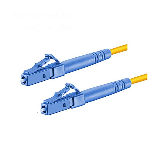 CONBIC® LWL Glasfaser-Kabel – 15m OS2 gelb, LC/UPC auf LC/UPC Stecker, G.657.A2, Simplex 9/125 Patchkabel – Lichtwellenleiter 15 Meter von CONBIC