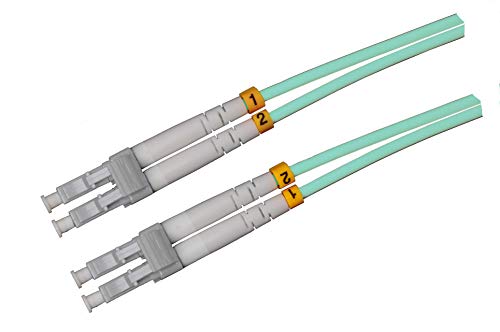 CONBIC® LWL Glasfaser-Kabel – OM3, Multimode, aqua, LC/UPC auf LC/UPC Stecker, Duplex 50/125, LSZH 3m Enterprise Edition von CONBIC