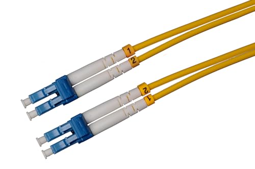 CONBIC® LWL Glasfaser-Kabel – OS2, Singlemode, gelb, LC/UPC auf LC/UPC Stecker, Duplex 9/125, G.652D LSZH 10m Enterprise Edition von CONBIC