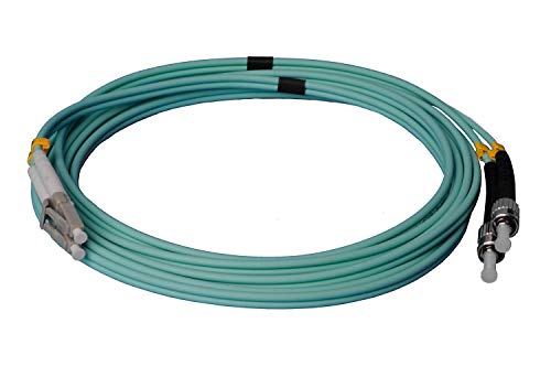 CONBIC LWL Glasfaser-Kabel – 7m OM3 LC auf ST Stecker, Duplex 50/125 Patchkabel – Lichtwellenleiter 7 Meter von CONBIC