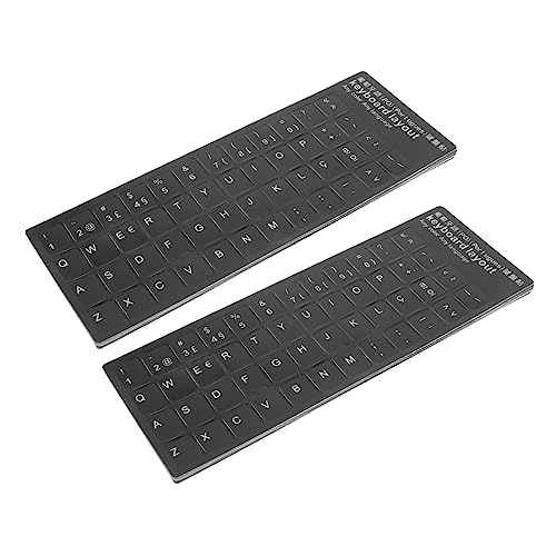 CONGARTENO 10St Tastaturaufkleber Schwarze kabellose Tastatur Computertastaturen drahtlos Schwarze Tastatur Alphabet Laptop-zubehör Laptop zubehör Tastaturhaut Studentengeschenk PVC Weiß von CONGARTENO