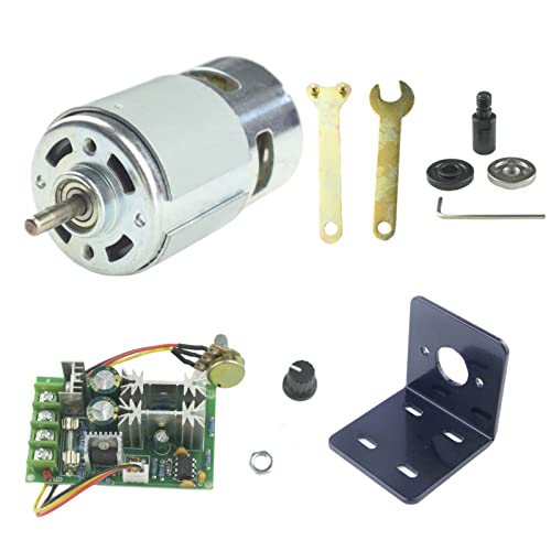 CONQUERALL 775 Motor 12V 8000RPM/24V 16000RPM Hochleistungs-DC-Motor mit M10-5 Pleuelsatzhalterung und 20A Drehzahlsteller von CONQUERALL