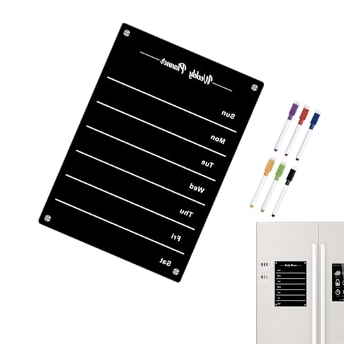 COOBAA Magnetischer Whiteboard-Aufkleber, Whiteboard aus Acryl – magnetische Notiztafel aus Acryl, trocken abwischbar, für Kühlschrank, Haus, Schule von COOBAA