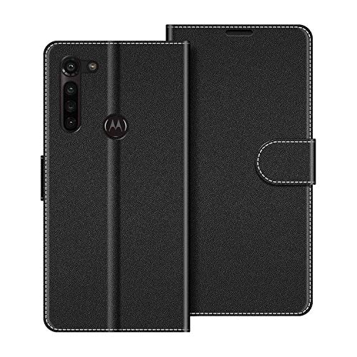 COODIO Handyhülle für Motorola Moto G8 Power Handy Hülle, Motorola Moto G8 Power Hülle Leder Handytasche für Motorola Moto G8 Power Klapphülle Tasche, Schwarz von COODIO