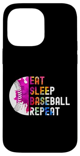 Hülle für iPhone 14 Pro Max EAT SLEEP BASEBALL REPEAT BASEBALL von COOL BASEBALL DESIGNS AND OUTFITS