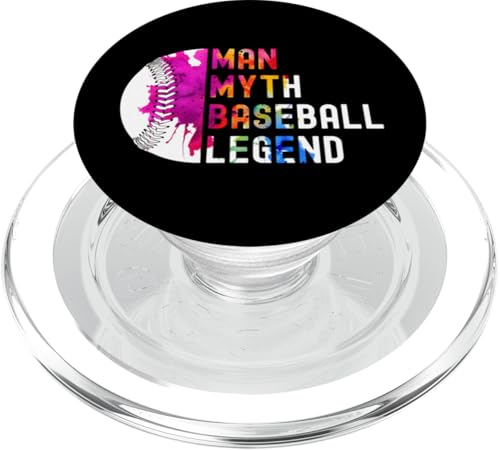 MAN MYTH BASEBALL LEGEND BASEBALL PopSockets PopGrip für MagSafe von COOL BASEBALL DESIGNS AND OUTFITS