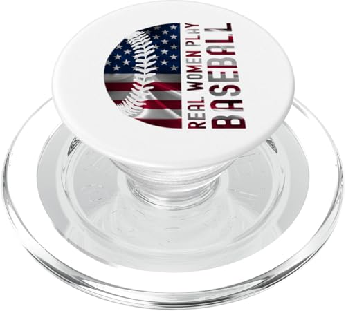 REAL WOMEN PLAY BASEBALL PopSockets PopGrip für MagSafe von COOL BASEBALL DESIGNS AND OUTFITS