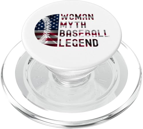 WOMAN MYTH BASEBALL LEGEND BASEBALL PopSockets PopGrip für MagSafe von COOL BASEBALL DESIGNS AND OUTFITS