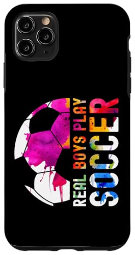 Hülle für iPhone 11 Pro Max REAL BOYS PLAY SOCCER FUßBALL von COOL SOCCER DESIGNS AND OUTFITS