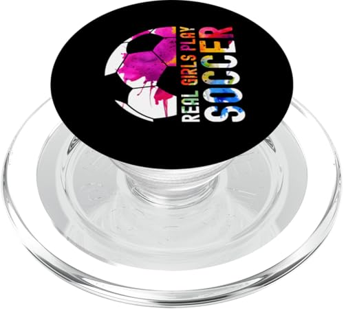 REAL GIRLS PLAY SOCCER FUßBALL PopSockets PopGrip für MagSafe von COOL SOCCER DESIGNS AND OUTFITS