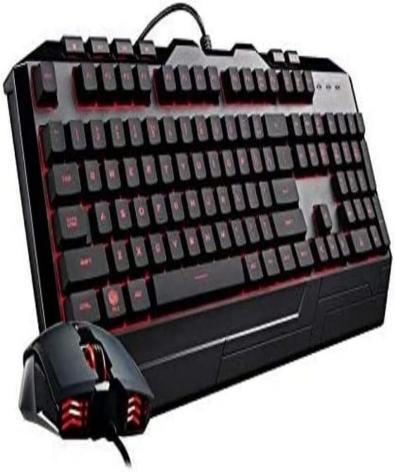 COOLER MASTER Devastator 3 Combo Membran Tastatur- und Maus-Set, mit 7 Farben LED-Beleuchtung, Dedizierte Multimedia-Tasten von COOLER MASTER