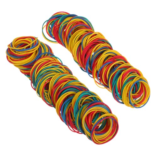 COOPHYA 600 Stück Gummiband gummibänder Bands Zubehör für Krawattenfärbemittel Bunte Haargummis elastische Haargummis Geldbänder kleine Haargummis von COOPHYA