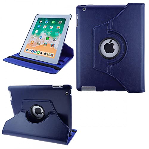 COOVY® 2.0 Cover für Apple iPad 2/3 / 4 Rotation 360° Smart Hülle Tasche Etui Case Schutz Ständer Auto Sleep/Wake up | dunkelblau von COOVY