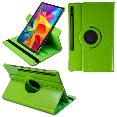 COOVY® 2.0 Cover für Samsung Galaxy TAB S7 + Plus 12.4 SM-T970 SM-T975 SM-T976 Rotation 360° Smart Hülle Tasche Etui Case Schutz Ständer Auto Sleep/Wake up | grün von COOVY