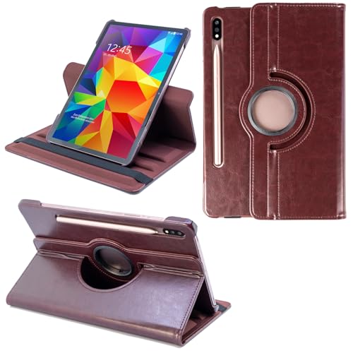 COOVY® 2.0 Cover für Samsung Galaxy TAB S7 11.0 SM-T870 SM-T875 SM-T876 Rotation 360° Smart Hülle Tasche Etui Case Schutz Ständer Auto Sleep/Wake up | braun von COOVY