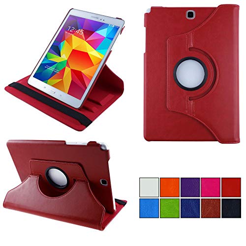 COOVY® 2.0 Cover für Samsung Galaxy Tab A 9.7 SM-T550 SM-T555 SM-P550 SM-P555 Rotation 360° Smart Hülle Tasche Etui Case Schutz Ständer Auto Sleep/Wake up | rot von COOVY