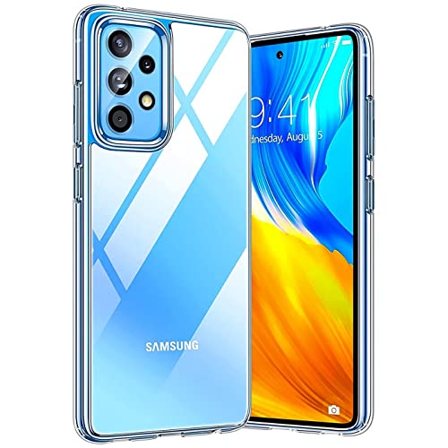 COPHONE® Schutzhülle kompatibel mit Samsung Galaxy A53, transparent, rutschfest, Silikonhülle Galaxy A53, transparent und diskret von COPHONE