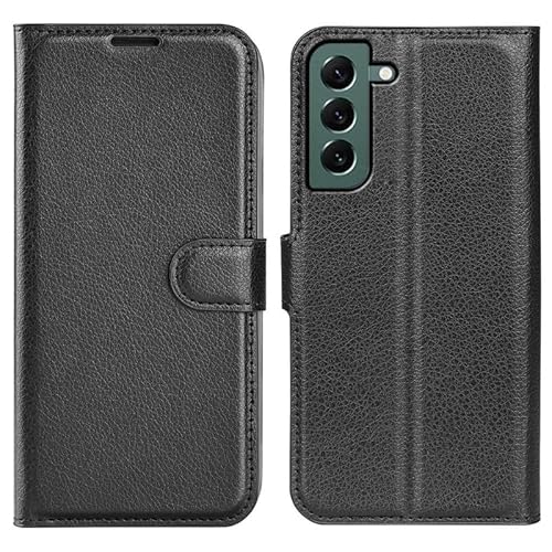 COPHONE® Schutzhülle kompatibel mit Samsung Galaxy S23 Plus aus schwarzem Leder, Schutzhülle mit Brieftasche, Schwarz für Galaxy S23 Plus, hohe Qualität von COPHONE