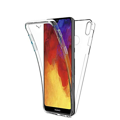 COPHONE® kompatibel Huawei Y6 2019 Hülle Silikon 360 Grad transparent. Integraler und unsichtbarer Durchsichtige Schutz Y6 2019 Handyhülle von COPHONE