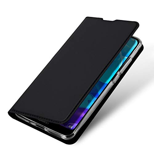 COPHONE Handyhülle für Huawei Y5 2019. Hülle Leder Handytasche für Huawei Y5 2019 Klapphülle Tasche Schwarz Brieftaschenetui mit Magnetverschluss für Huawei Y5 2019 von COPHONE