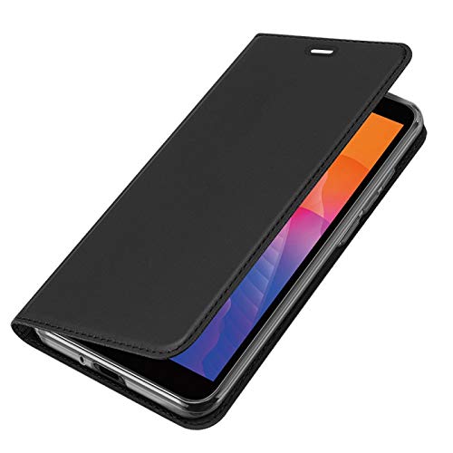 COPHONE Handyhülle für Huawei Y5P 2020. Hülle Leder Handytasche für Huawei Y6P Klapphülle Tasche Schwarz Brieftaschenetui mit Magnetverschluss für Huawei Y5P 2020 von COPHONE