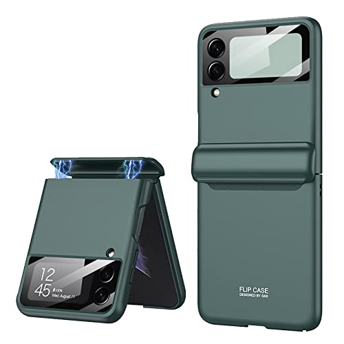 COQUE Galaxy Z Flip 3 5G Hülle, aufklappbare All-Inclusive-Hülle, klappbare Handyhülle für Samsung Galaxy Z Flip 3 5G-Grün von COQUE