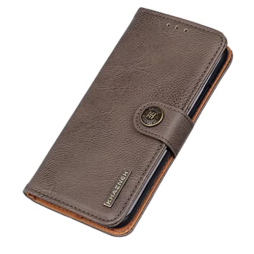 COQUE Huawei nova 9 Hülle,Rindsledermuster Flip Wallet Lederhülle mit stoßfester Funktion Kickstand Handyhülle für Huawei nova 9-Khaki von COQUE