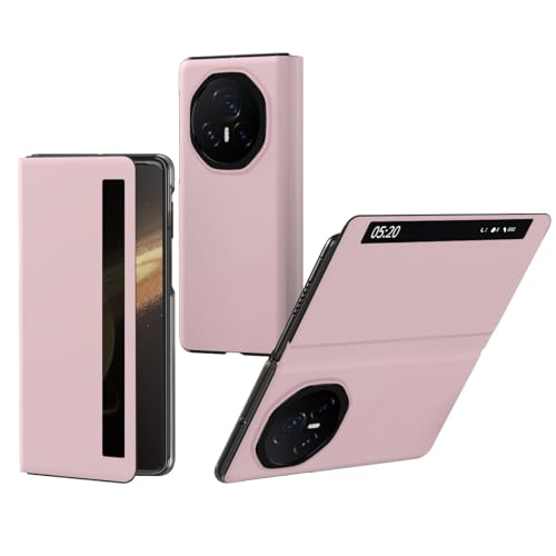 COQUE Hülle für Honor Magic V3 Gehäuse,Magnetische Lederhülle für Smartphones auf der rechten Seite,Stoßfeste TPU Handyhülle für Honor Magic V3-Rosa von COQUE