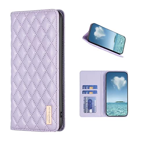 COQUE Hülle für Samsung Galaxy A56 5G Handyhülle, Samsung Galaxy A56 5G Clamshell Dunkle Magnetische Flip Cover Schutzhülle-Violett von COQUE