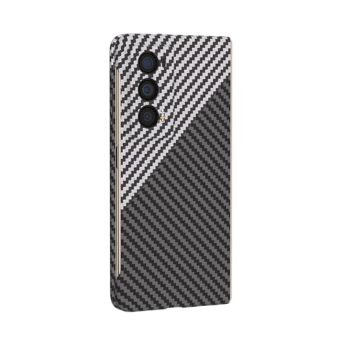 COQUE-für Honor Magic V2 Hülle, Flip Carbon Fiber Series Handyhülle Honor Magic V2(silbrig) von COQUE