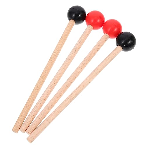 CORHAD 2 Paar Marimbaschlägel Glockenspielhammer Trommelstöcke für Kinder Zubehör für Trommeln drumstick trommel schlägel Gummihammer Xylophon-Percussion-Sticks Zungentrommelschlägel Holz von CORHAD