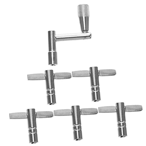 CORHAD 6St Trommeltasten Schlagzeug-Stimmtasten Universal-Drum-Key-Tuner Schlüsselanhänger-Kit Schlagzeug-Stimmschlüssel werkzeug Drum-Key-Tool Trommelschlüssel Metall Silver von CORHAD