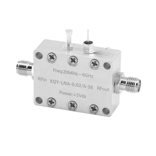 COSINE LNA Verstärker mit geringem Rauschen, 0,02 – 6 GHz, RF-Vorverstärker, linear und hoher Verstärkung, mit Ersatzzubehör für SMA-Stecker von COSINE