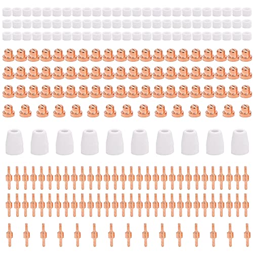 Elektroden -Düsen -Cups -Kit PT 31, Kupferverbrauchsmaterialien für Schweißmaschine, hochwertiges Zubehör, einfach zu installieren, robust und langlebig, verbessert die Effizienz (235-piece set) von COSMICROWAVE