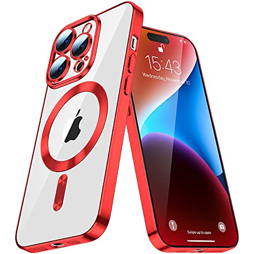 COTDINFOR Hülle für iPhone 14 Kompatibel mit MagSafe Kabellosem Laden Militärnorm Sturzschutz Case Kratzfeste Rückseite Magnet Stoßfest Handyhülle für iPhone 14 Rot YXIN. COTDINFOR Hülle für iPhone 14 Kompatibel mit MagSafe Kabellosem Laden Militärnorm Sturzschutz Case Kratzfeste Rückseite Magnet Stoßfest Handyhülle für iPhone 14 Rot YXIN. von COTDINFOR